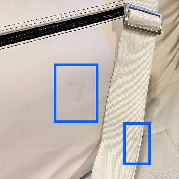 ECCO White Messenger Bag Shoulder Bag - Picture 16 of 16